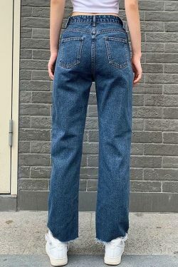 Vintage Butterfly Denim Jeans - Y2K Fashion Aesthetic with Coquette and Grunge Style