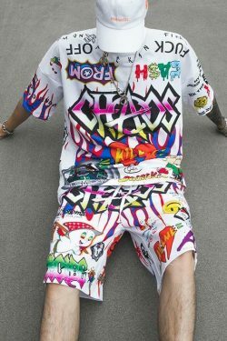 Vintage Cartoon Graffiti T-Shirt for Women - Y2K Fashion with Coquette and Grunge Aesthetic Touch