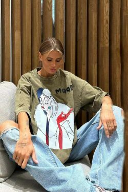 Vintage Cartoon Print T-Shirt: Y2K Fashion with Coquette & Grunge Aesthetics