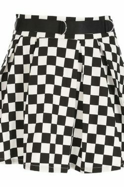 Vintage Checkered Skirt - Y2K Fashion Statement with Coquette Aesthetic Twist