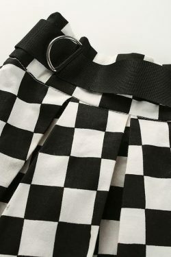 Vintage Checkered Skirt - Y2K Fashion Statement with Coquette Aesthetic Twist