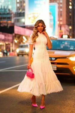 Vintage Collar Embroidery Dress: Y2K Fashion with Coquette & Grunge Aesthetics