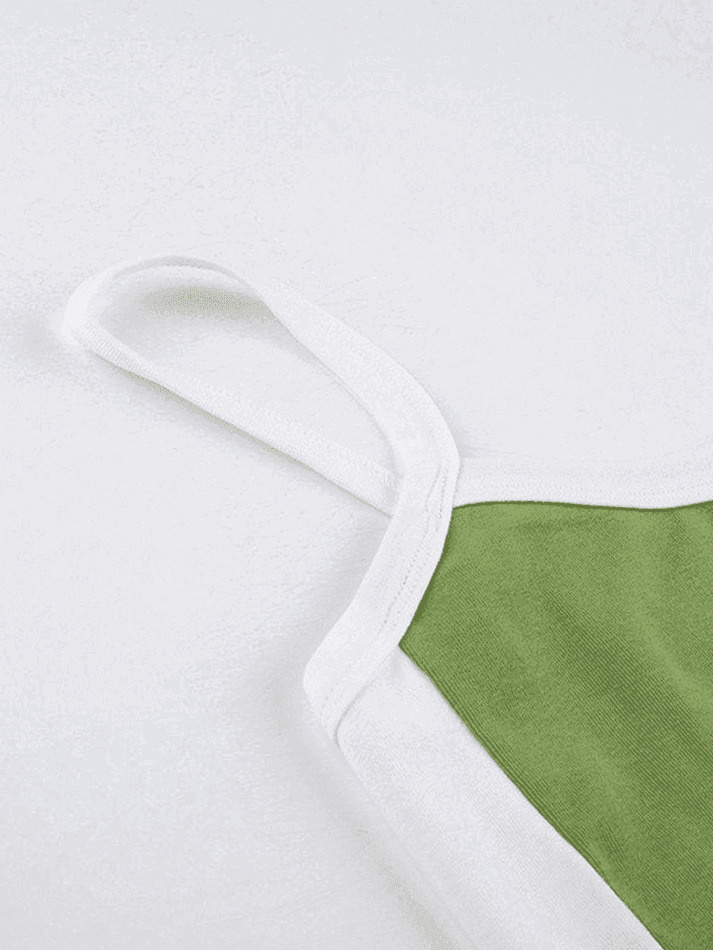 Vintage Contrast Trim Crop Cami: Y2K Aesthetic Grunge Coquette Fashion Vintage Contrast Trim Crop Cami: Y2K Aesthetic Grunge Coquette Fashion