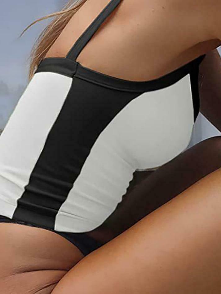 Vintage Contrast Trim Crop Cami: Y2K Aesthetic Grunge Coquette Fashion Vintage Contrast Trim Crop Cami: Y2K Aesthetic Grunge Coquette Fashion