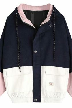 Vintage Corduroy Hooded Jacket - Y2K Aesthetic Outerwear for Women, Coquette Style Grunge Fashion