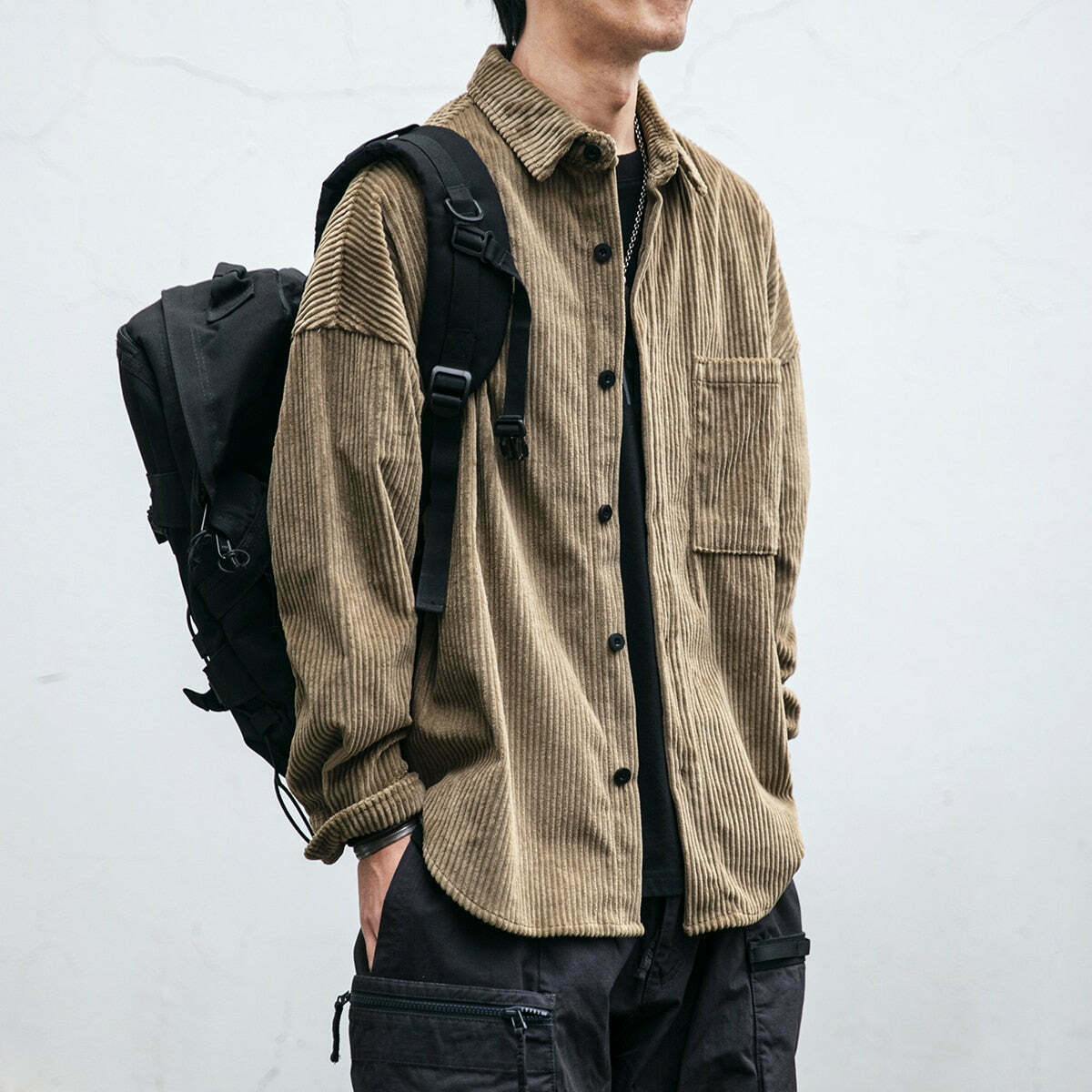 Vintage Corduroy Shirt - Y2K Aesthetic Top for Women - Coquette Grunge Outfit