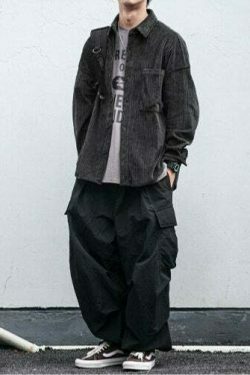 Vintage Corduroy Shirt - Y2K Aesthetic Top for Women - Coquette Grunge Outfit