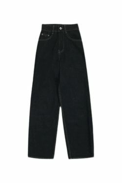 Vintage Dark Wash Boyfriend Jeans - Y2K Fashion Staple for Women's Coquette Aesthetic Outfits
