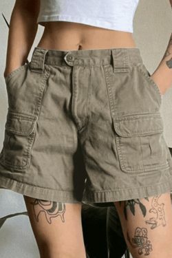 Vintage Denim Cargo Skirt - Y2K Aesthetic Grunge Style for Women - Coquette Fashion Statement