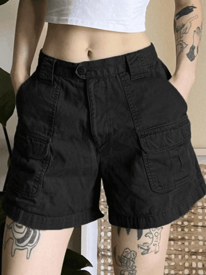 Vintage Denim Cargo Skirt - Y2K Aesthetic Grunge Style for Women - Coquette Fashion Statement