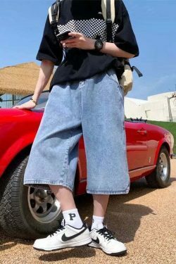 Vintage Denim Jorts: Y2K Aesthetic Cargo Skirt - Grunge & Coquette