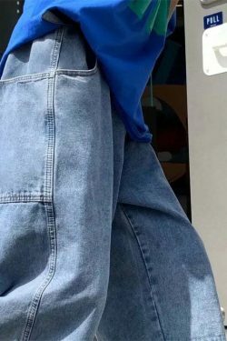 Vintage Denim Jorts: Y2K Aesthetic Cargo Skirt - Grunge & Coquette