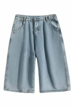 Vintage Denim Jorts: Y2K Aesthetic Cargo Skirt - Grunge & Coquette
