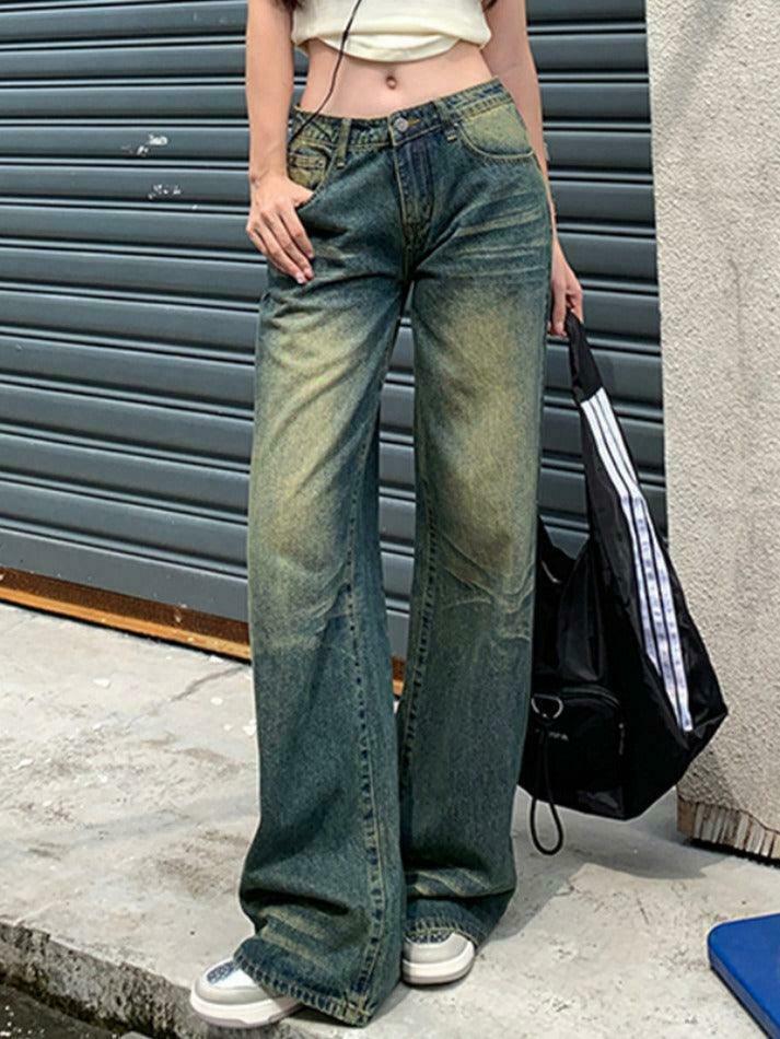 Vintage Distressed Low Waist Boyfriend Jeans: Y2K Fashion with Grunge Aesthetic and Coquette Style Vintage Distressed Low Waist Boyfriend Jeans: Y2K Fashion with Grunge Aesthetic and Coquette Style
