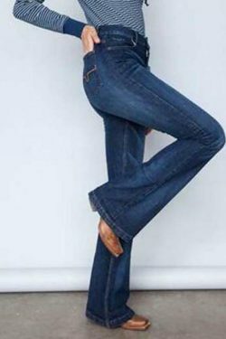 Vintage Embroidered Flared Jeans - Y2K Aesthetic Mid-Waist Denim for Women