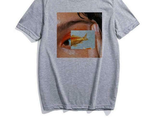 Vintage Eye Fish Graphic Tee - Y2K Aesthetic Shirt for Women - Coquette Style Fashion Top