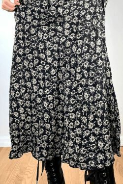 Vintage Floral Allover Midi Skirt - Y2K Fashion with Coquette & Grunge Aesthetics