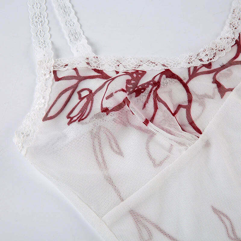 Vintage Floral Cami Top for Y2K Aesthetic: Coquette Style, Grunge Vibes, and Pastel Goth Influence