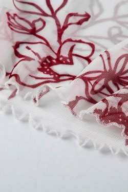 Vintage Floral Cami Top for Y2K Aesthetic: Coquette Style, Grunge Vibes, and Pastel Goth Influence