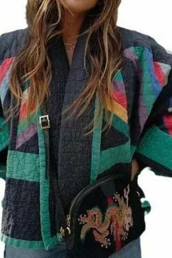 Vintage Floral Cotton Jacket - Y2K Fashion Retro Loose Aesthetic Outfit for Women