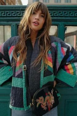 Vintage Floral Cotton Jacket - Y2K Fashion Retro Loose Aesthetic Outfit for Women