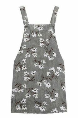 Vintage Floral Dungaree Dress - Y2K Aesthetic Outfit with Coquette Style and Grunge Flair