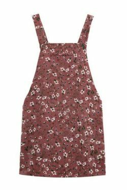Vintage Floral Dungaree Dress - Y2K Aesthetic Outfit with Coquette Style and Grunge Flair