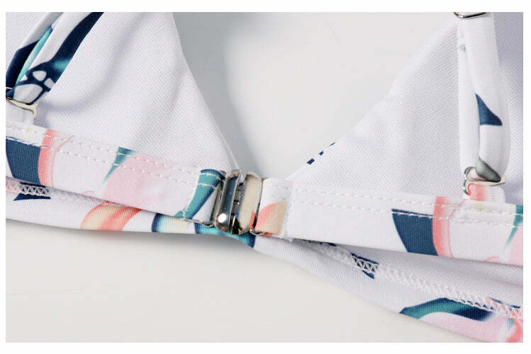 Vintage Floral High Leg Bikini Set - Y2K Fashion Swimwear for Women