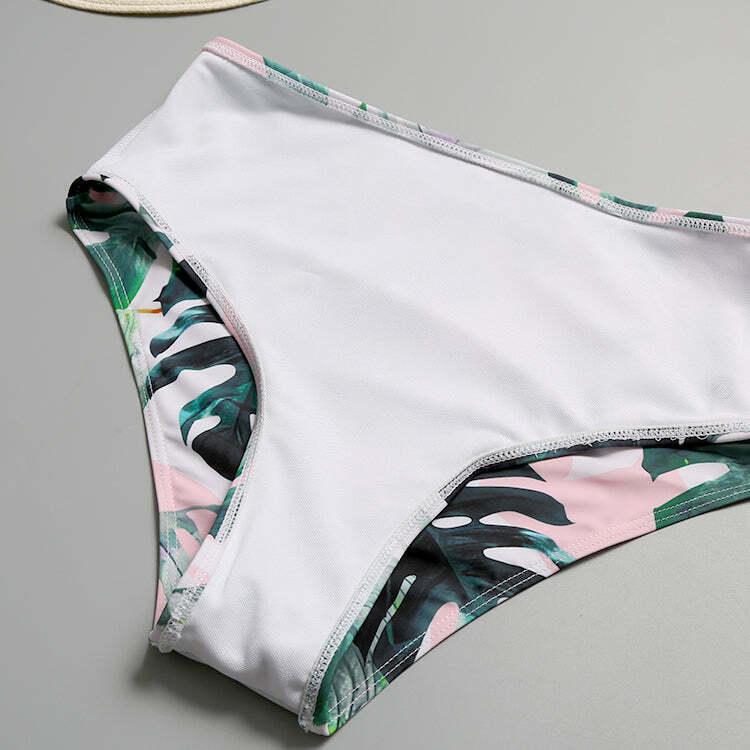 Vintage Floral Knot Bikini - Y2K Fashion Swimwear for Women