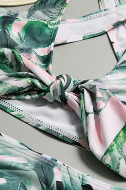 Vintage Floral Knot Bikini - Y2K Fashion Swimwear for Women