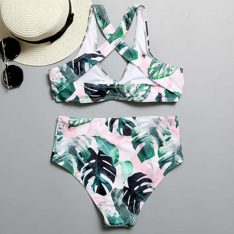 Vintage Floral Knot Bikini - Y2K Fashion Swimwear for Women