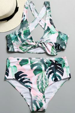 Vintage Floral Knot Bikini - Y2K Fashion Swimwear for Women
