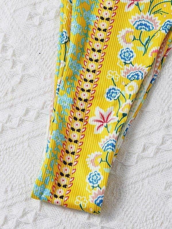 Vintage Floral Lace-Up Bikini Set - Y2K Fashion Swimwear for Women