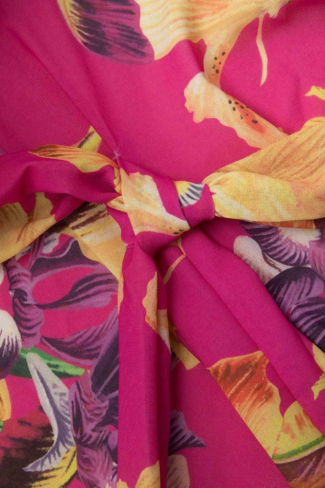 Vintage Floral Print Cover-Up for Women - Y2K Aesthetic Fashion with Coquette Style and Grunge Vibes