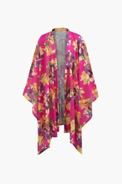 Vintage Floral Print Cover-Up for Women - Y2K Aesthetic Fashion with Coquette Style and Grunge Vibes