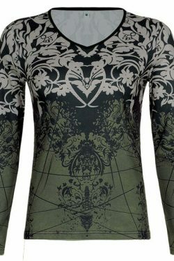 Vintage Floral Print Long Sleeve Shirt - Y2K Fashion Aesthetic for Women