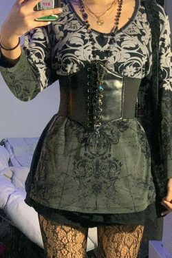 Vintage Floral Print Long Sleeve Shirt - Y2K Fashion Aesthetic for Women