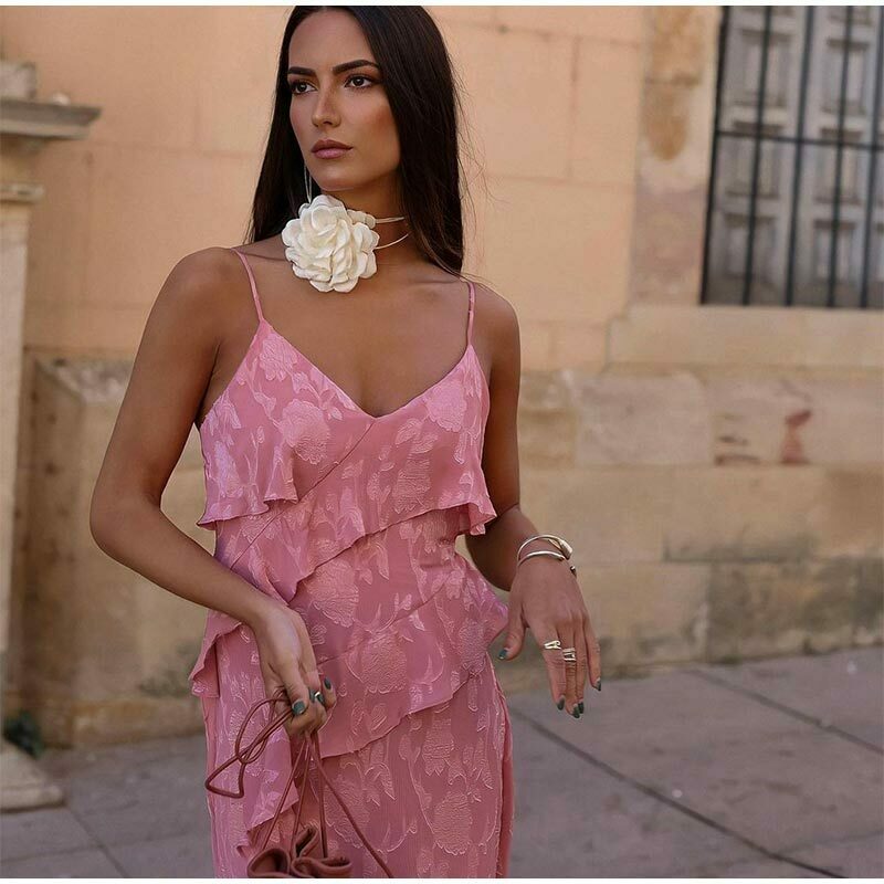 Vintage Floral Ruffles Dress - Y2K Aesthetic with Coquette & Grunge Vibes