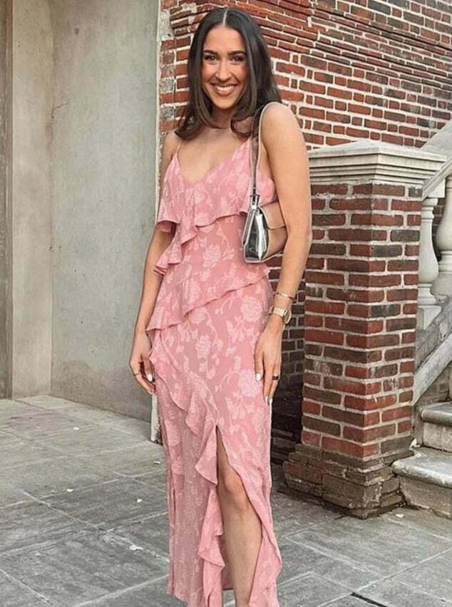 Vintage Floral Ruffles Dress - Y2K Aesthetic with Coquette & Grunge Vibes