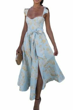 Vintage Floral Suspender Dress - Y2K Fashion Retro Aesthetic Outfit for Women