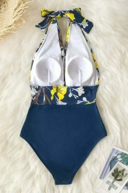Vintage Floral Swimsuit with Tummy Control - Y2K Fashion for Women