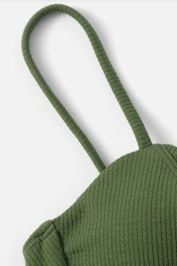 Vintage Flower Print Bikini Set with Tie Front Detail - Y2K Fashion Swimwear for Women