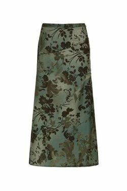 Vintage Flower Print Irregular Splice Midi Skirt in Y2K Aesthetic Style