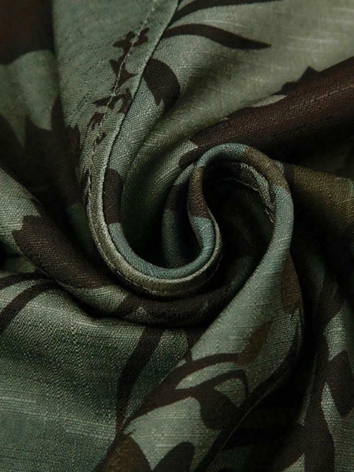 Vintage Flower Print Irregular Splice Midi Skirt in Y2K Aesthetic Style Vintage Flower Print Irregular Splice Midi Skirt in Y2K Aesthetic Style