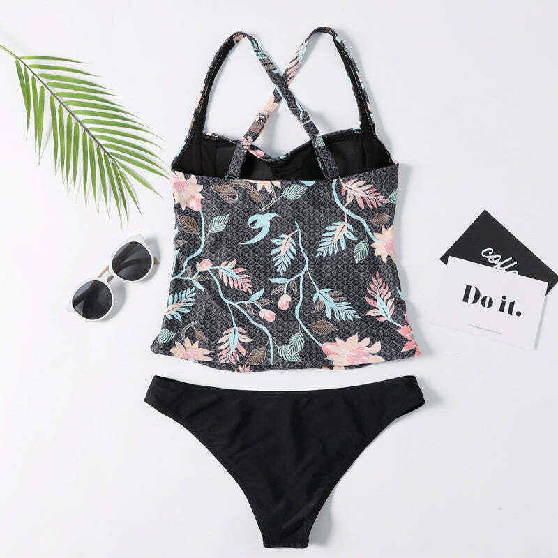 Vintage Flower Underwire Bikini Set - Y2K Fashion Swimwear for Women with Coquette Aesthetic