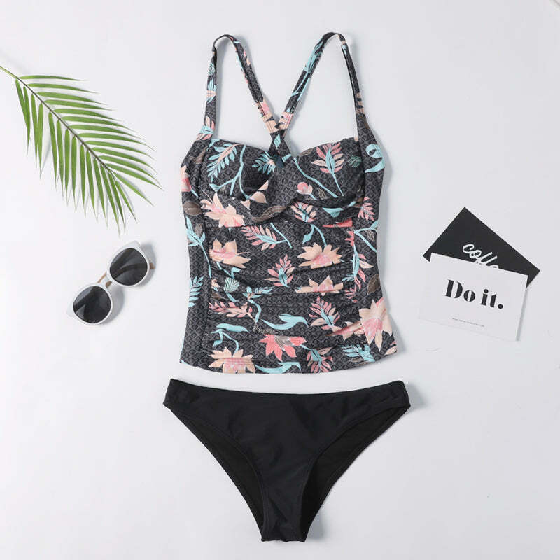 Vintage Flower Underwire Bikini Set - Y2K Fashion Swimwear for Women with Coquette Aesthetic