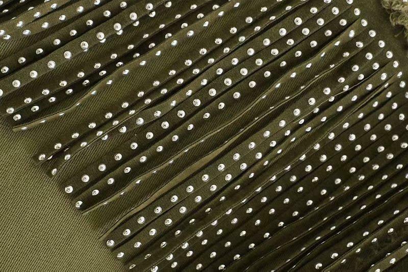 Vintage Fringe Beaded Oversized Jacket - Y2K Fashion Statement Piece for Women