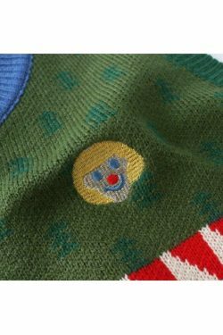 Vintage Girl Embroidered Knitted Vests - Y2K Aesthetic Fashion for Women