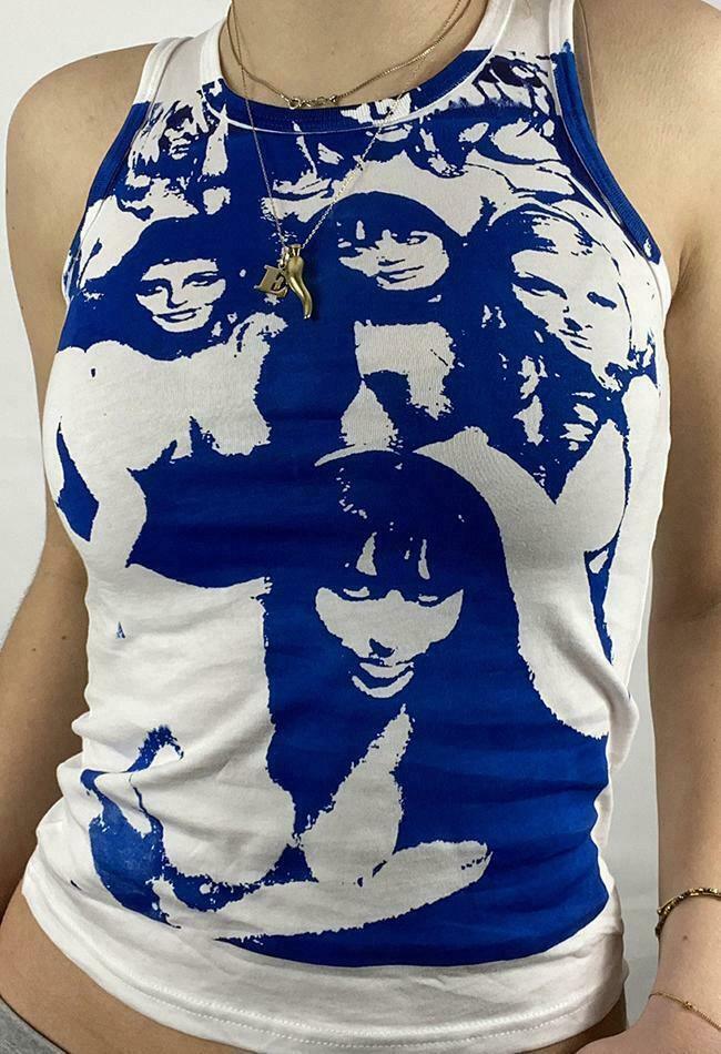 Vintage Girl Graphic Crop Tank - Y2K Aesthetic Coquette Style with Grunge & Pastel Goth Vibes Vintage Girl Graphic Crop Tank - Y2K Aesthetic Coquette Style with Grunge & Pastel Goth Vibes