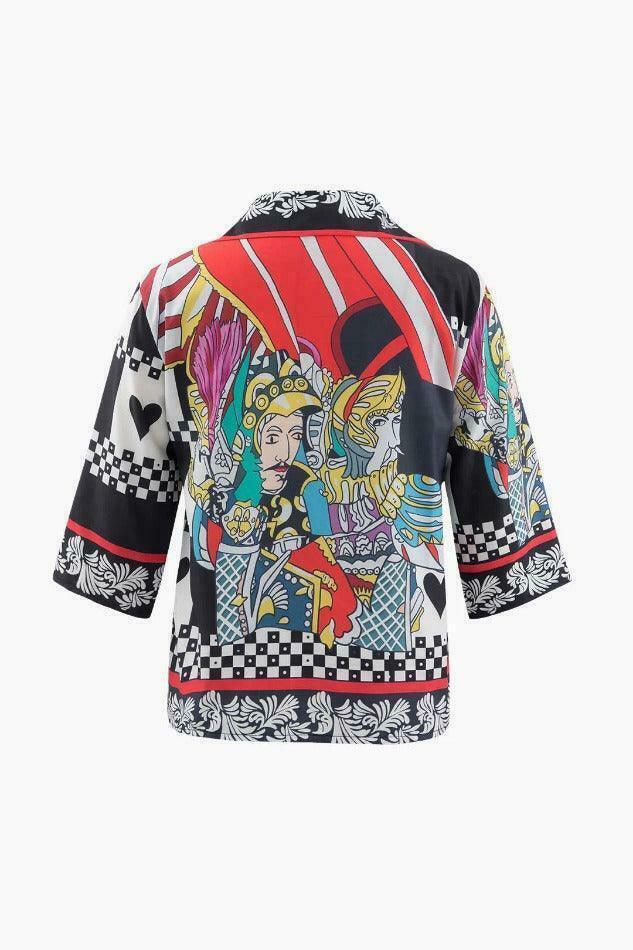 Vintage Graphic Print Shirt - Y2K Aesthetic Top for Women - Coquette Style Fashion